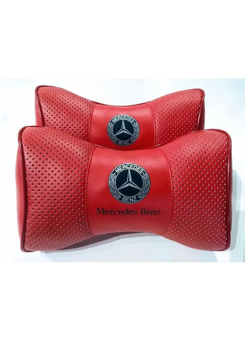 Подушка підголівник MERCEDES BENZ червоний 2шт No Brand (361149127)