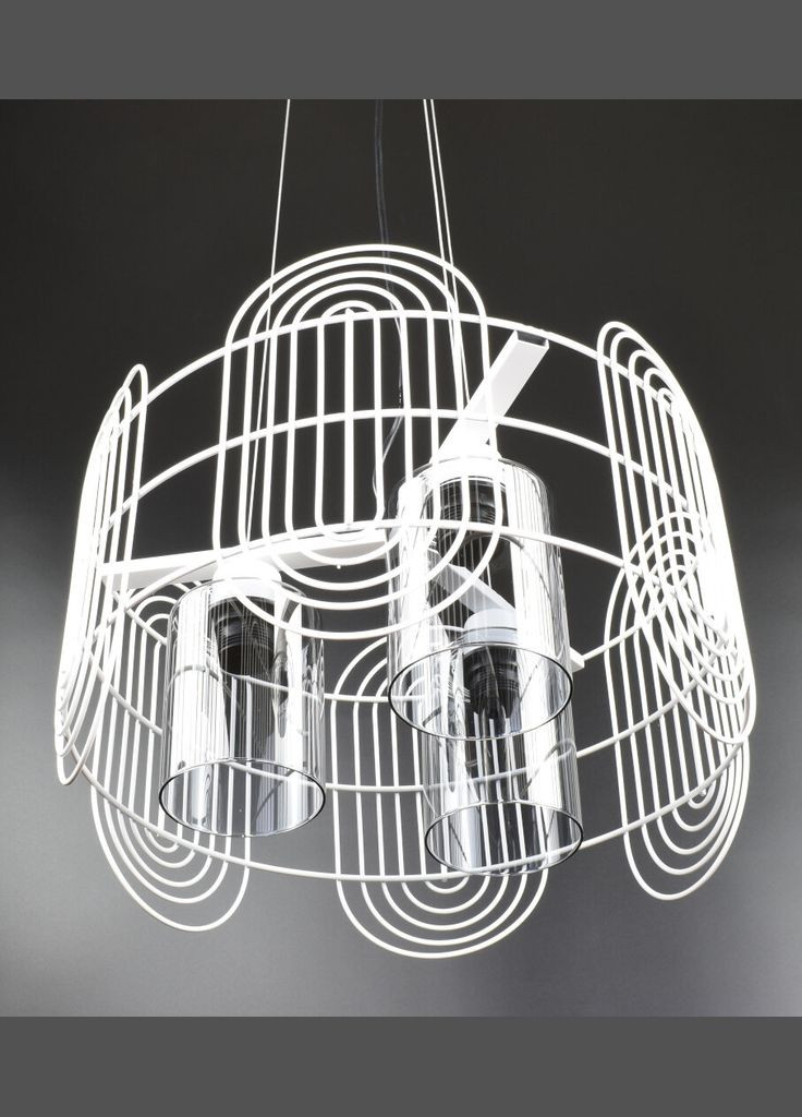 Люстра підвісна LOFT на 3 лампочки 26692 Білий 35-120х40х40 см. Sunnysky (364496318)