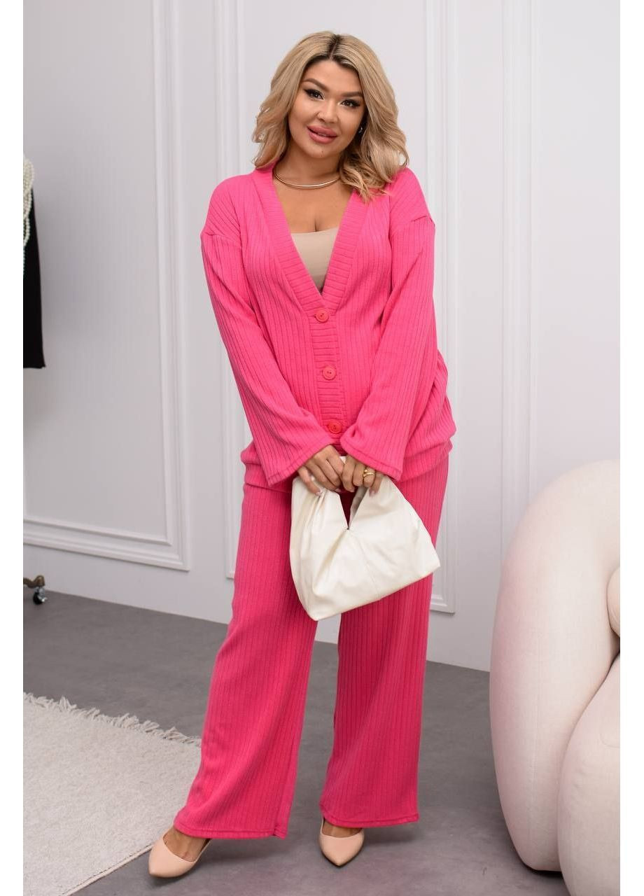 Жіночий трикотажний костюм з кофтинкою на ґудзиках No Brand (365804786)