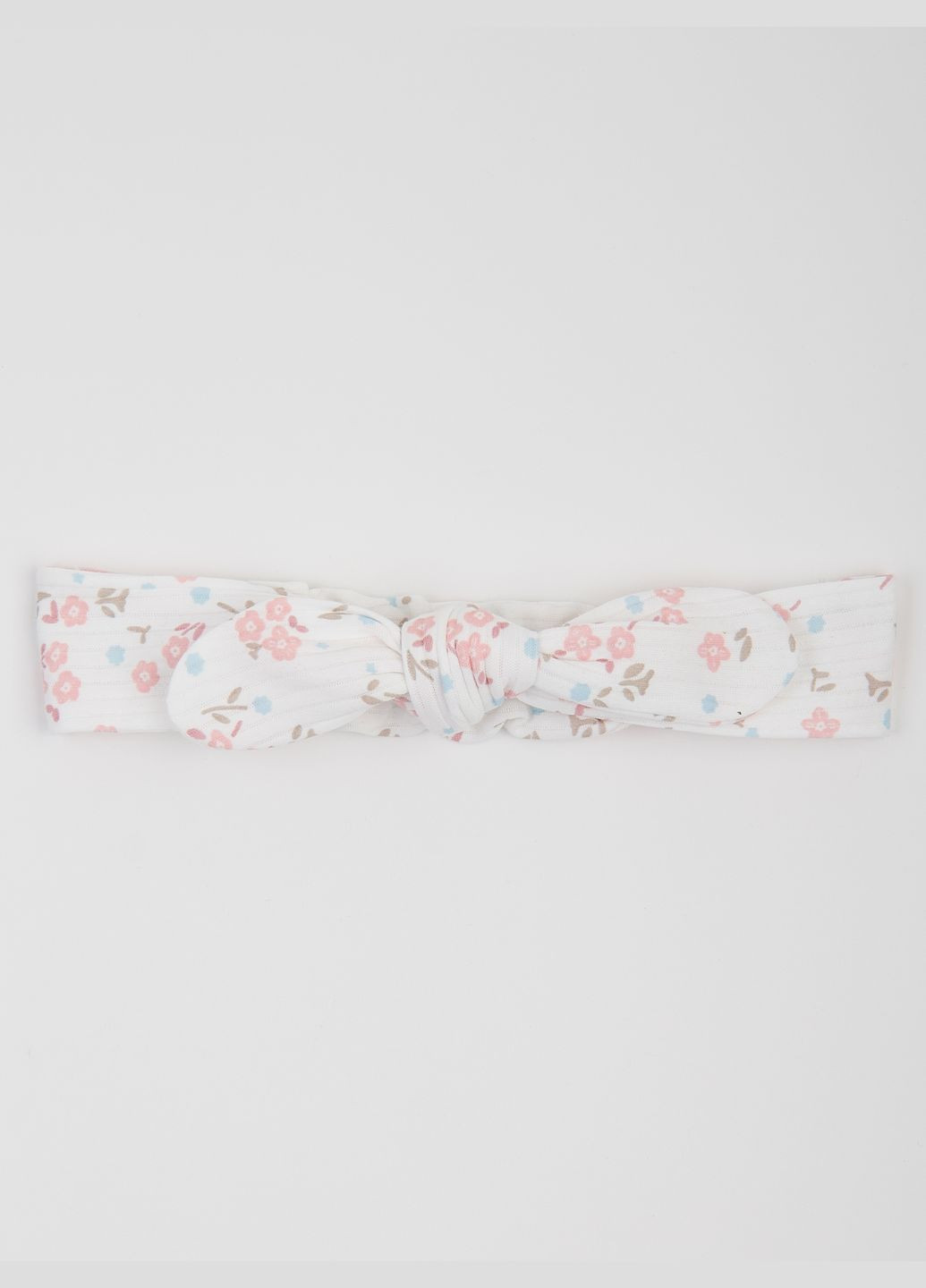 Повязка-солоха в розовые цветочки для новорождённых и малышей – мягкая хлопковая, эластичная KRAKO (324407586)
