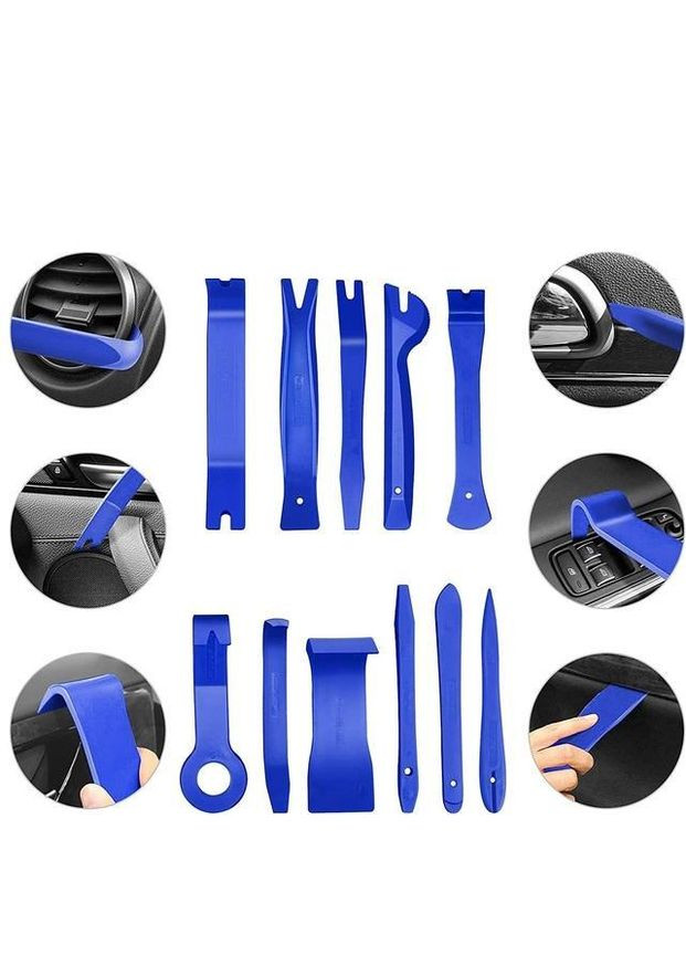 Набор автомобильных съемников 38 в 1 инструменты для разборки салона в чехле синий (R051524) Bluefield (351898816)