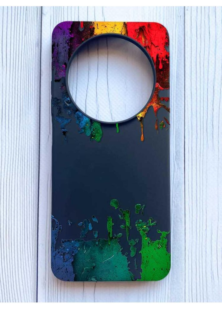 Матовий чорний чохол на Xiaomi Redmi 14C/Poco C75 Фарби (принт 249) Creative (355392312)