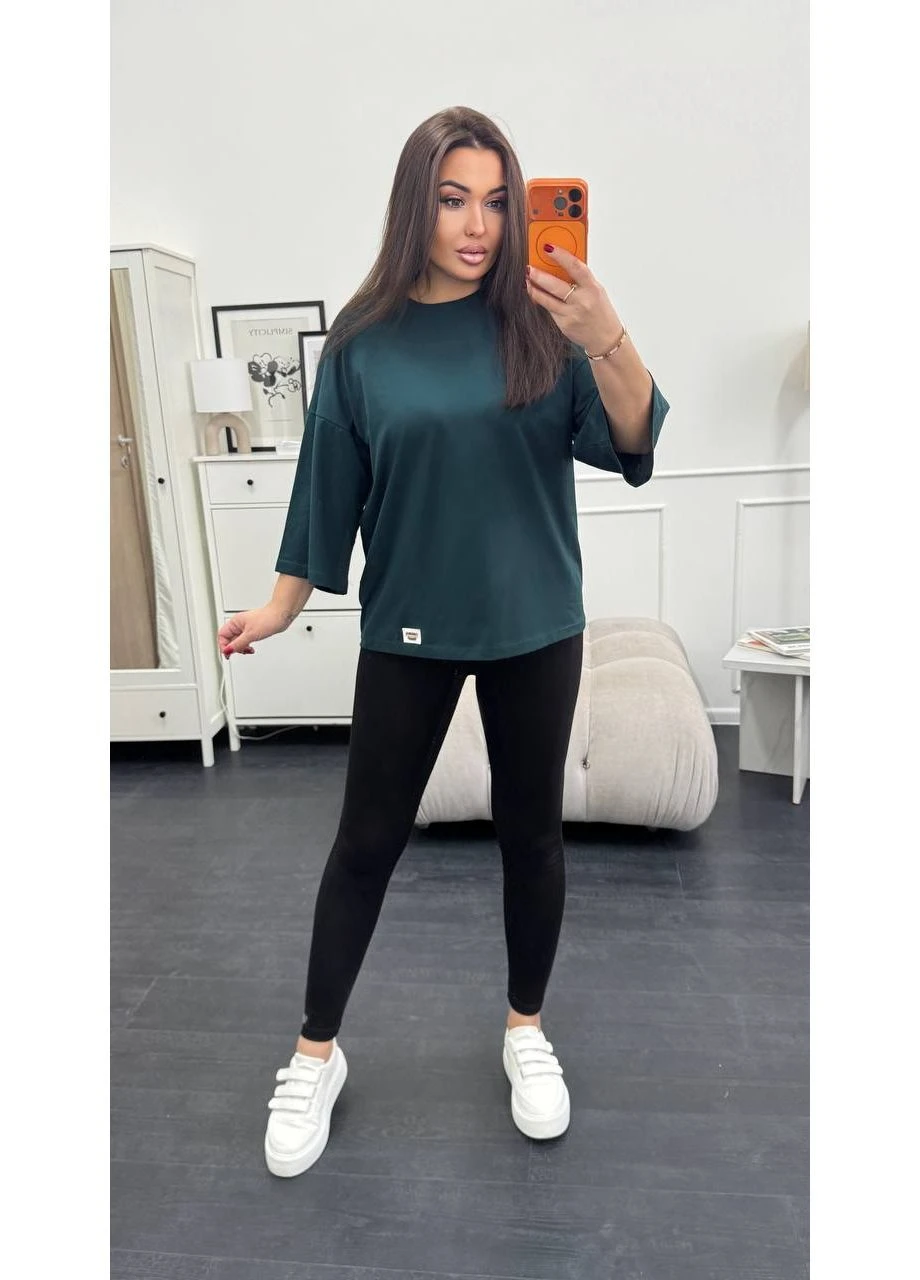 Жіночий комплект oversize: футболка та легінси No Brand (381043087)