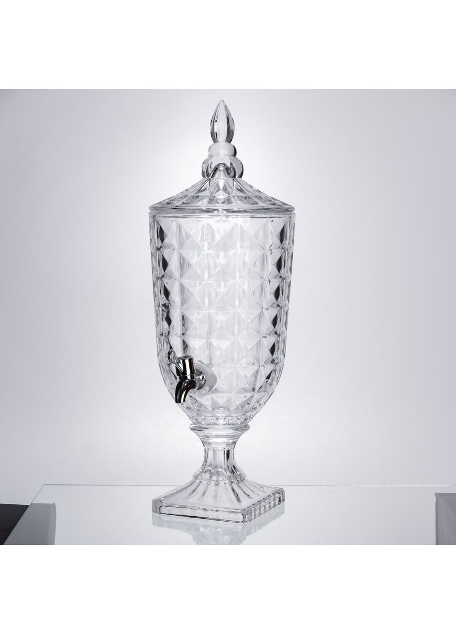 Лимонадница с краном на подставке стеклянная 3 л лимонадник 48 см HP-19-18F Yiwu (369446722)