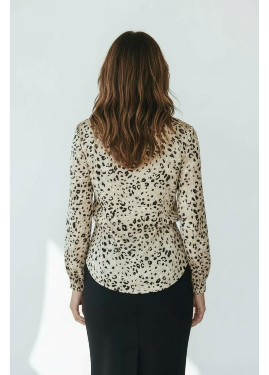 Комбинированная блуза шелковая LIYA