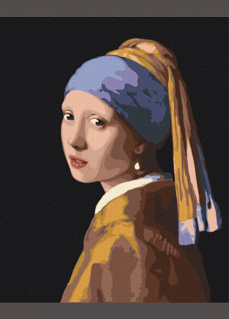 Картина за номерами "Дівчина з перловою сережкою" 40х50 см Brushme (363986182)