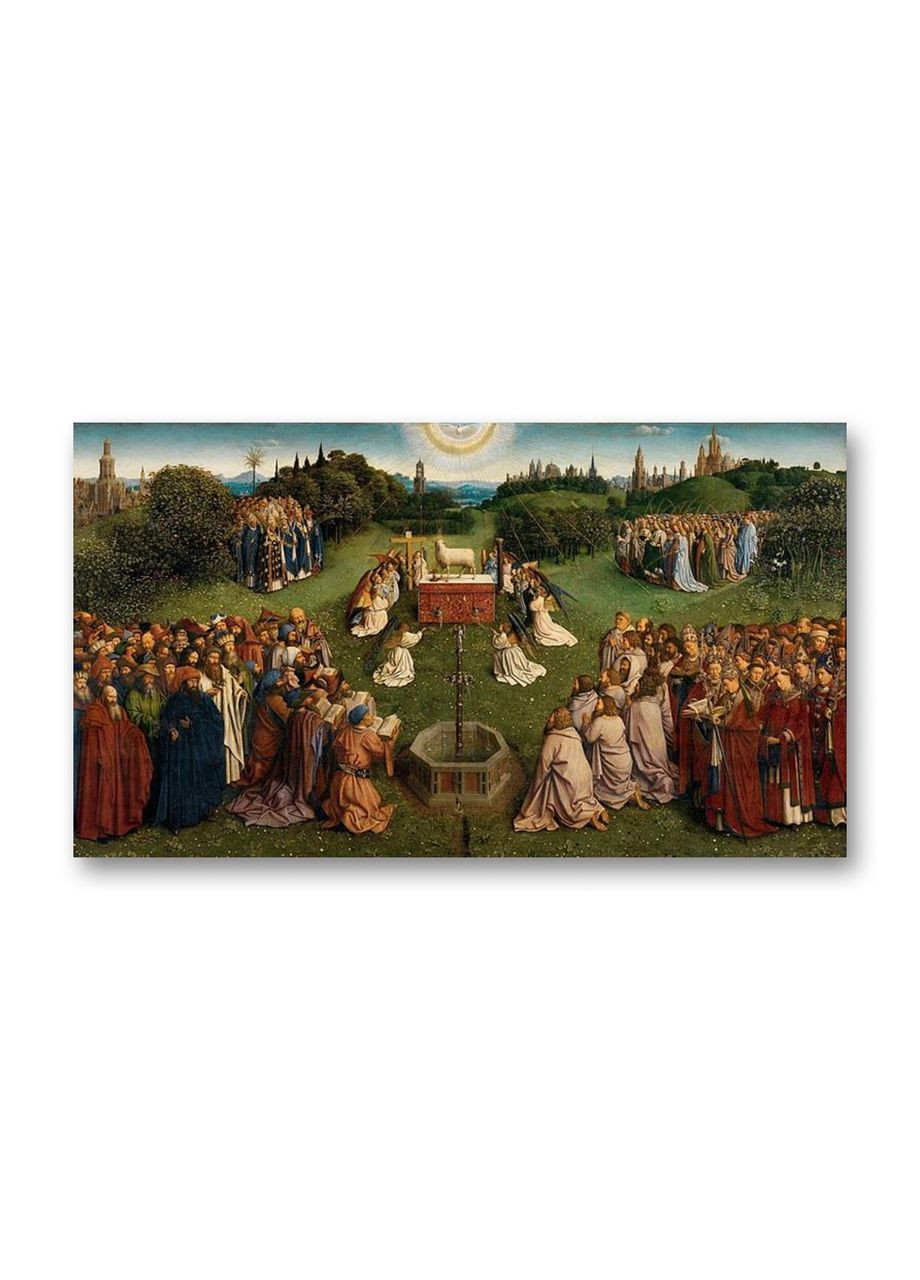 Печать на холсте Поклонение агнца Ян ван Эйк 30x40 No Brand (346495987)
