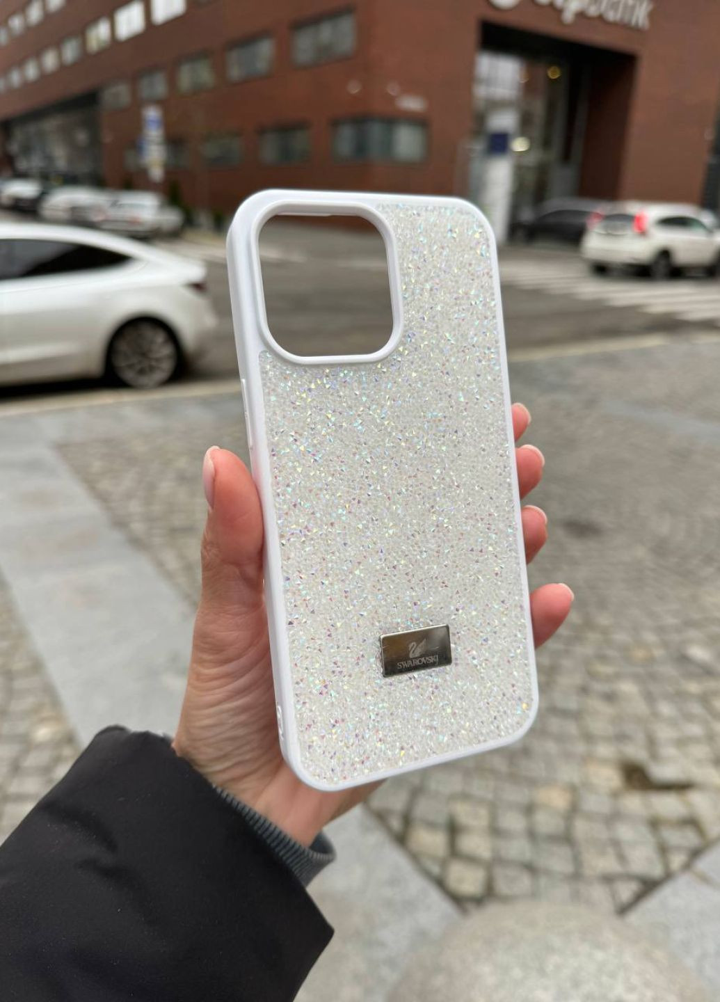 Чехол силиконовый для iPhone 13 Swarovski White / чехол айфон 13 белый No Brand (313866469)