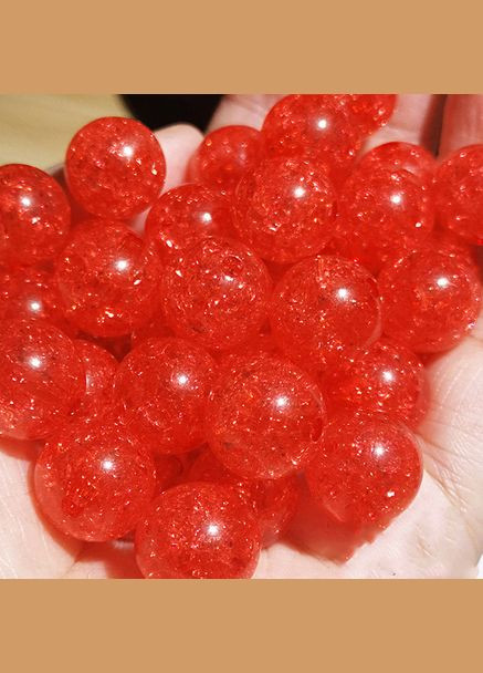 Бусины "Битое стекло", акриловые, 8 мм, красные, 30 шт No Brand (340482850)