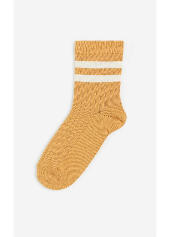 Шкарпетки з широкою резинкою для хлопчика 0487052-072 жовтий H&M (286328169)