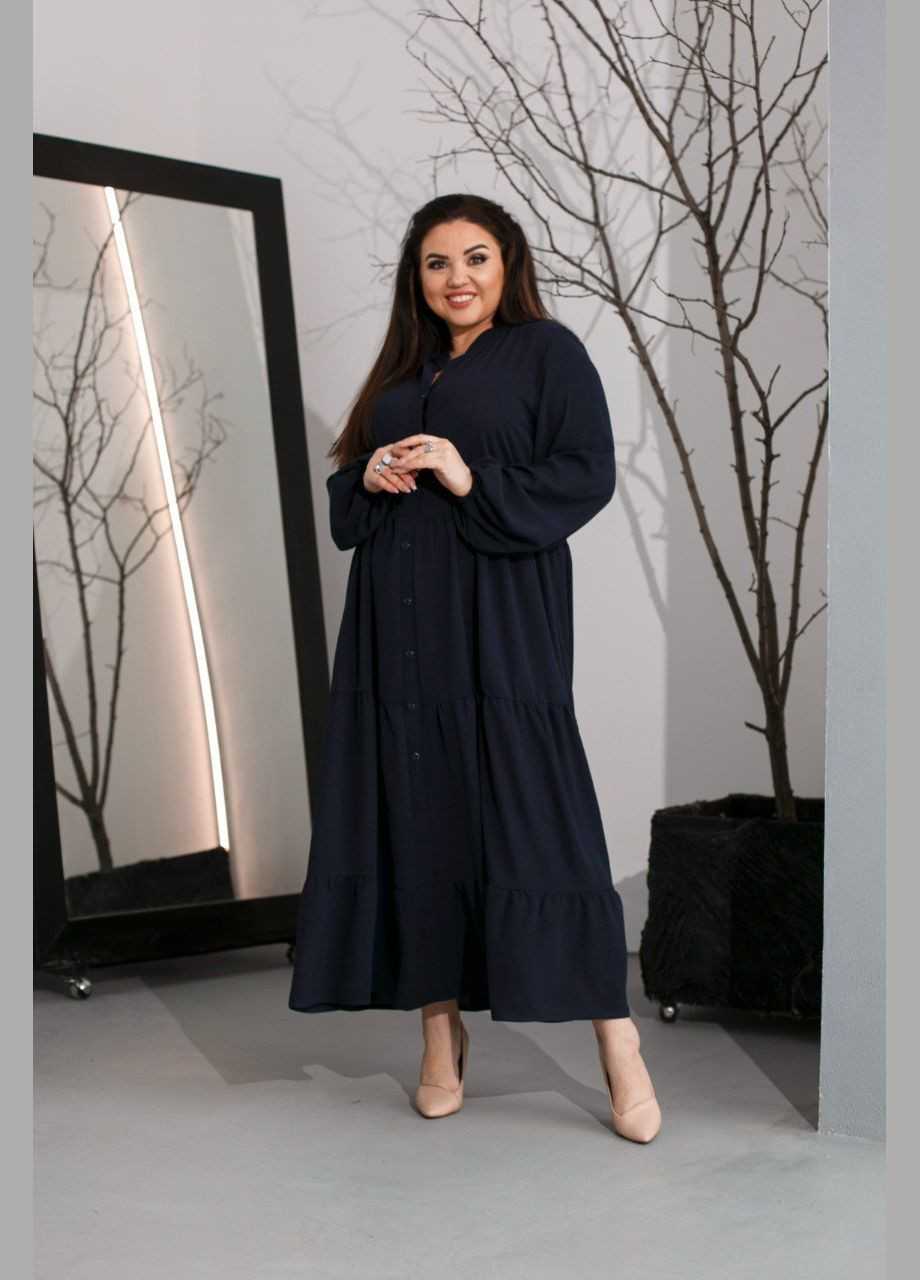 Темно-синя кежуал сукня Idiali однотонна