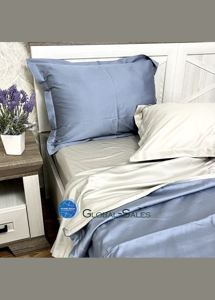 Комплект Tencel Полуторний Mix Сіро-блакитний PREMIUM Евкаліптове Волокно Туреччина Calipse 160*220см Calipso (308071602)