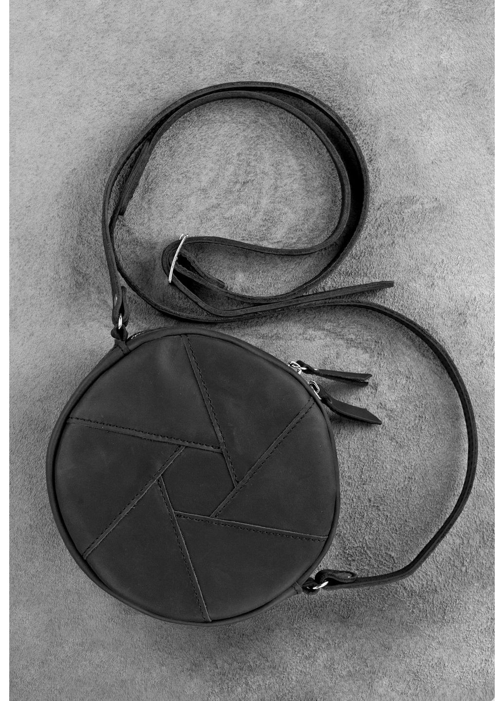 Жіноча шкіряна сумка Бон-Бон чорна Crazy Horse BlankNote кросс-боди (348359293)