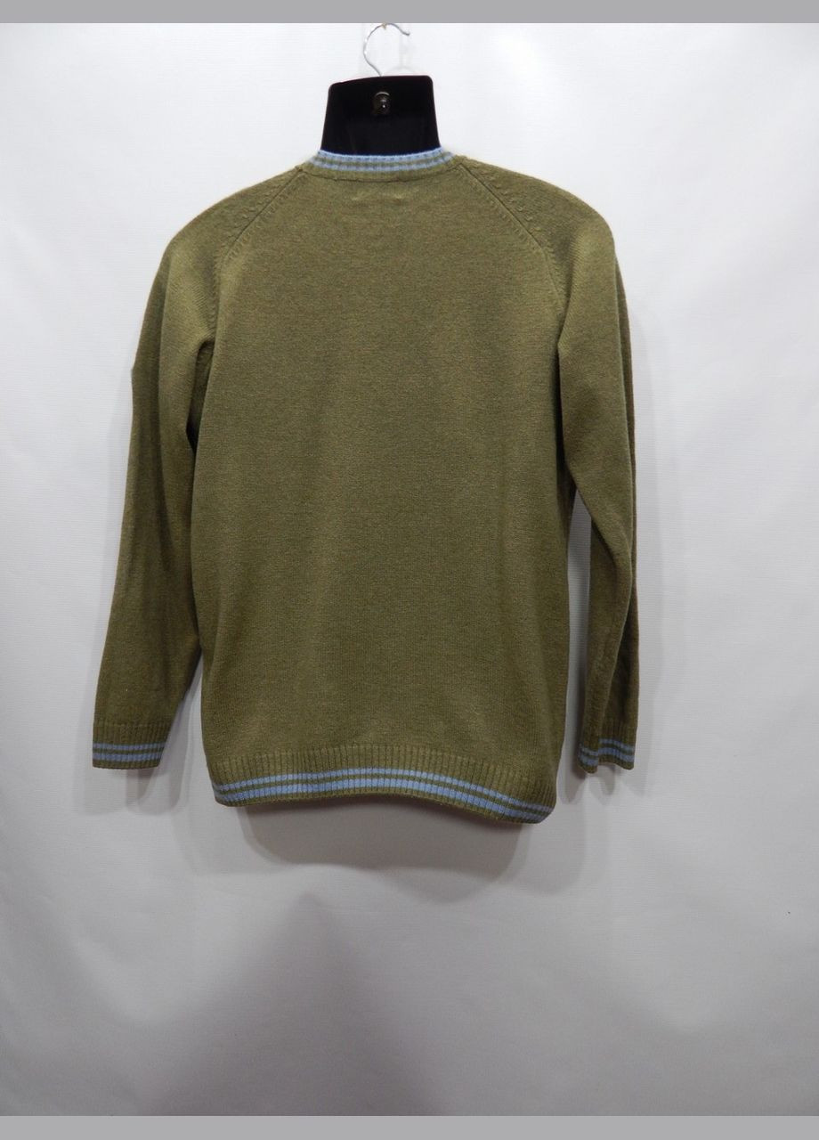 Зелений зимовий светр чоловічий вовняний men's classic р.50 011sm (тільки в зазначеному розмірі, тільки 1 шт.) No Brand