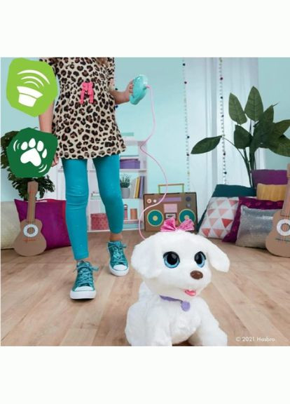 Інтерактивна музична іграшка Щеня ГоГо FurReal GoGo на рулетці Білий (F1971) Hasbro (314503560)