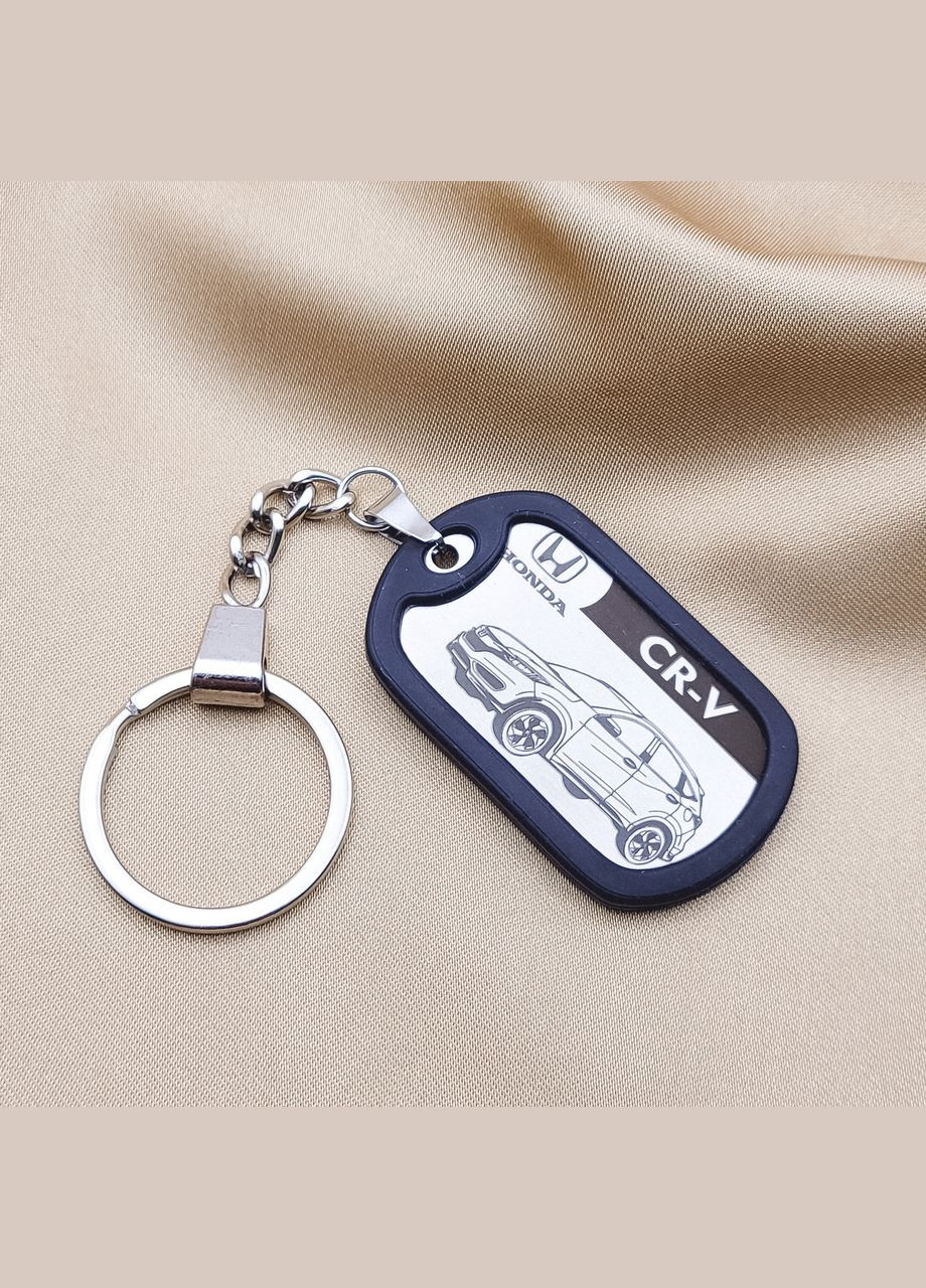 Брелок с гравировкой. Стальной брелок для ключей. Подарок для водителя. Брелок CR-V арт.64601 Honda (314465987)