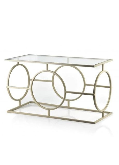 Столик металевий Cedric 80x35.5 см. 35439 Бежевий Flora (344559295)