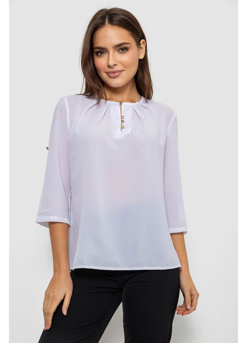 Біла блуза однотонна Ager 230R1121-8