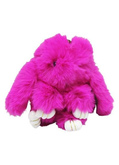 Хутряний брелок "Кролик", фуксія (23 см) MIC (372822372)