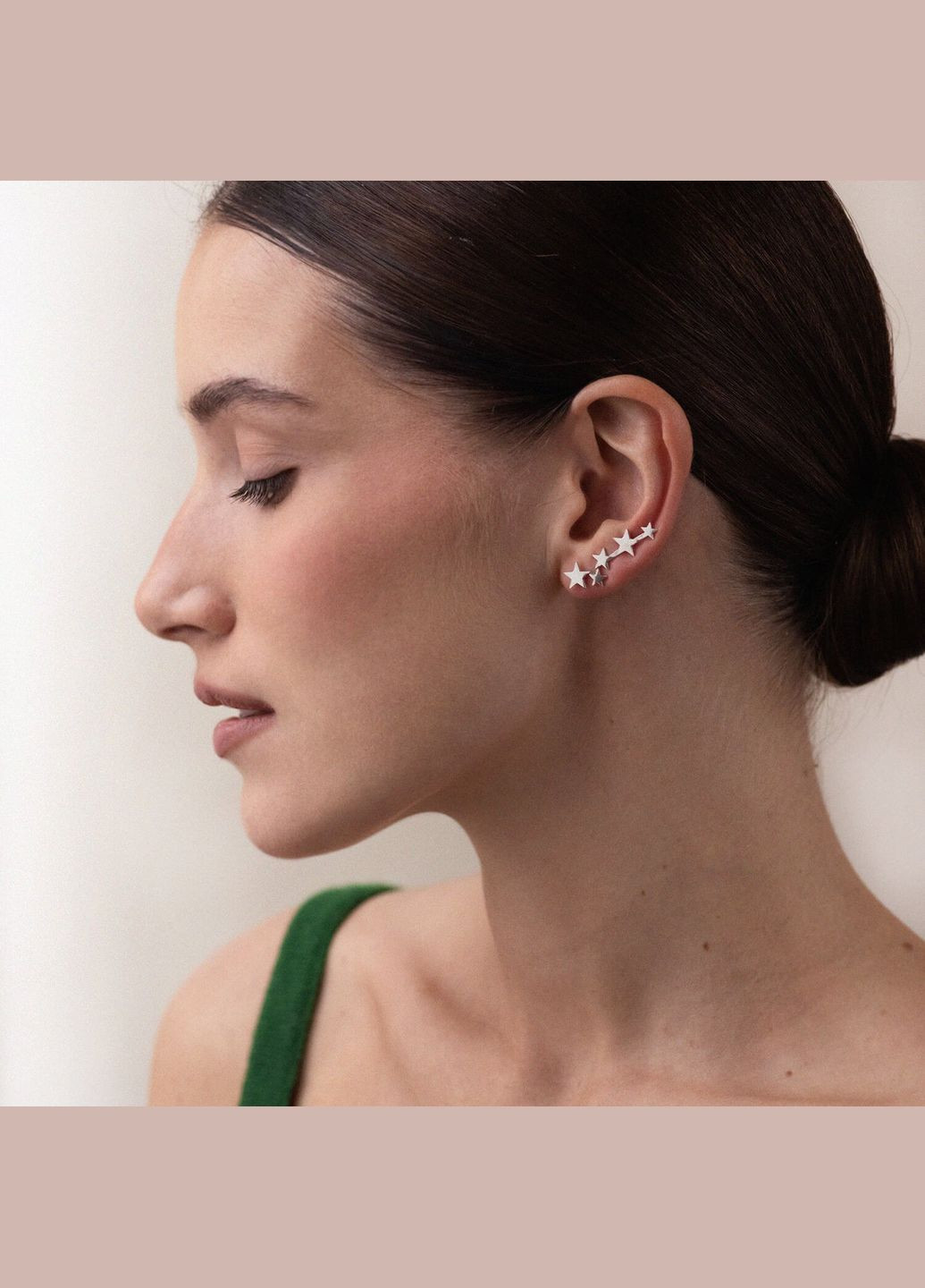 Серьги - клаймберы Звездочки в серебре 122917 Oniks (264393053)
