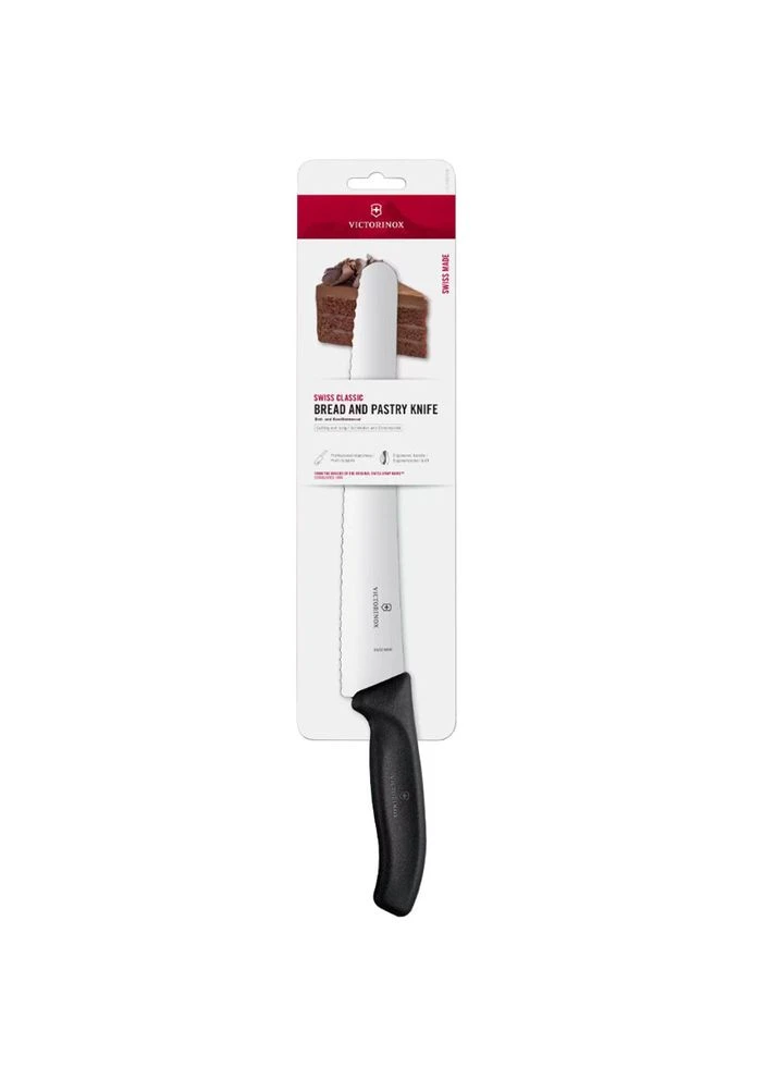 Ніж кухонний Swiss Classic Bread&Pastry серрейтор чорний лезо 260мм Victorinox (396848096)
