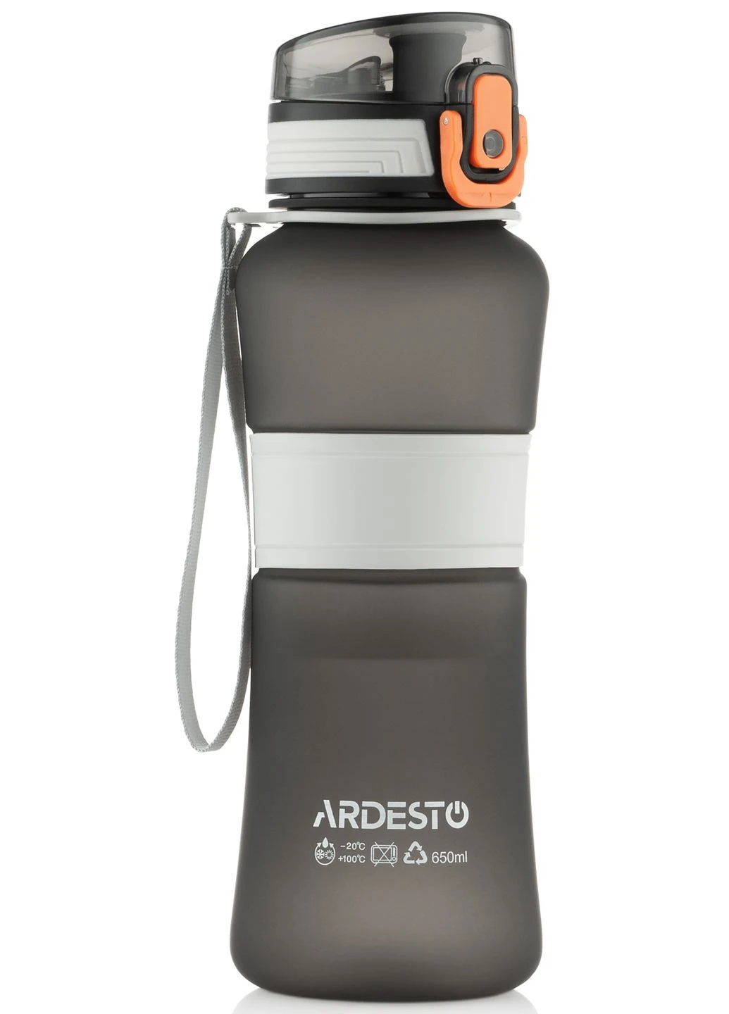 Бутылка для воды Balance 650 мл, пластиковая, черная Ardesto (381186593)