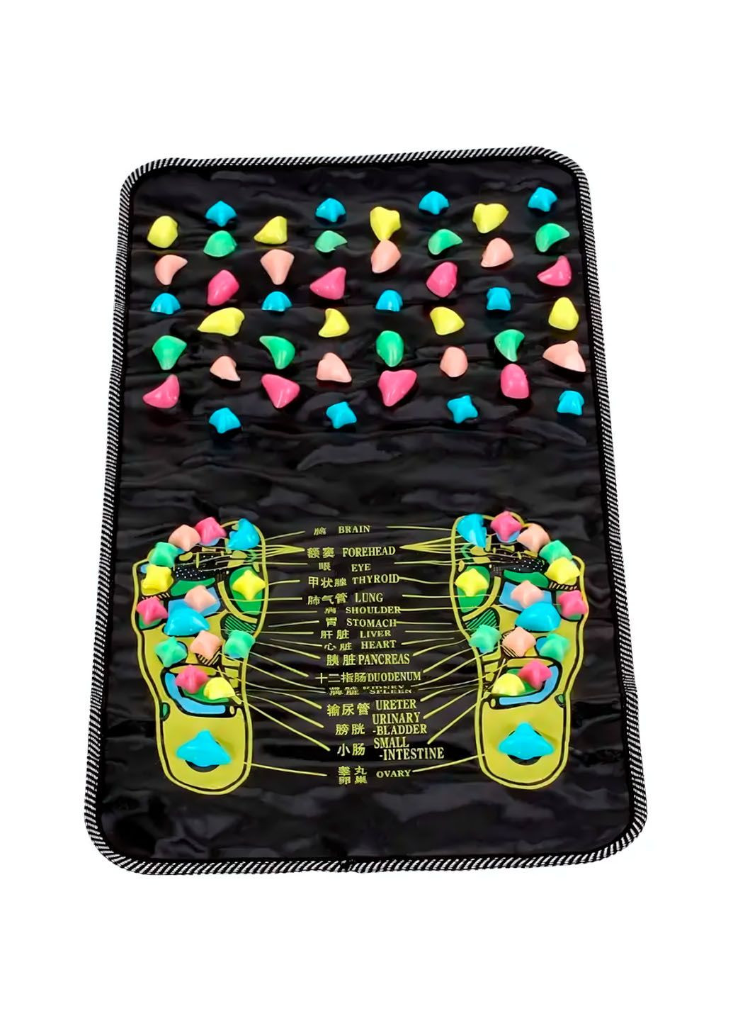 Масажний килимок для ніг з камінням – рефлекторна доріжка для здоров'я FP (352528532)