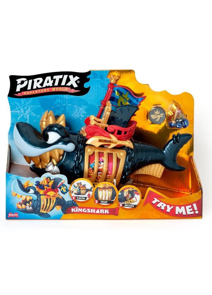 Детский игрушечный набор с фигурками "Королевская черная акула" PIRATIX PPXSP112IN11 No Brand (362570389)