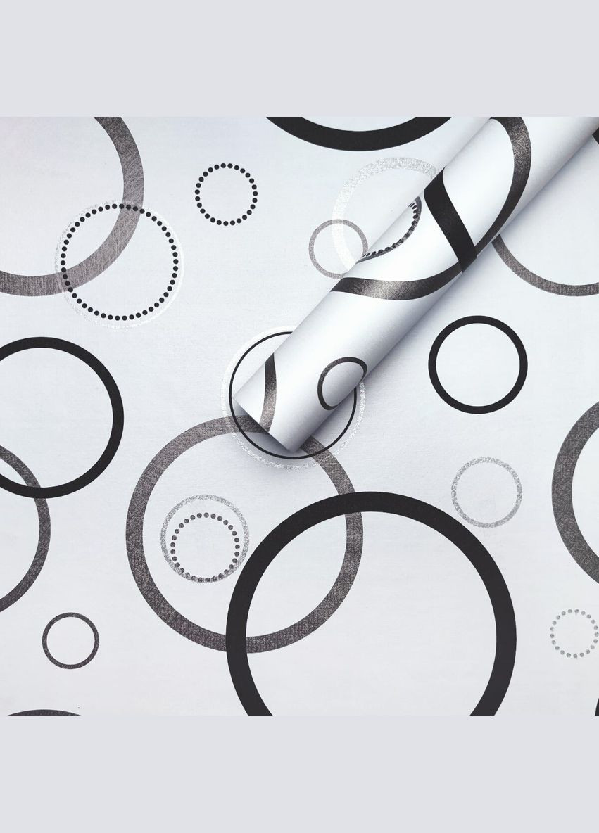 Самоклеюча плівка срібні круги 0,45х10м SW-00001201 Sticker Wall (316187234)