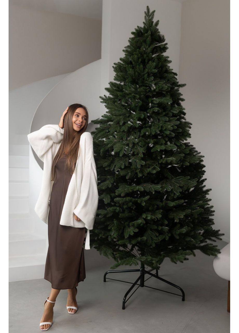 Елка искусственная литая БУКИНГЕМ Зеленая 2.52 м с металлической подставкой на 30% пышнее, модель 2025 года Yalunka Tobi Букінгем (355803977)