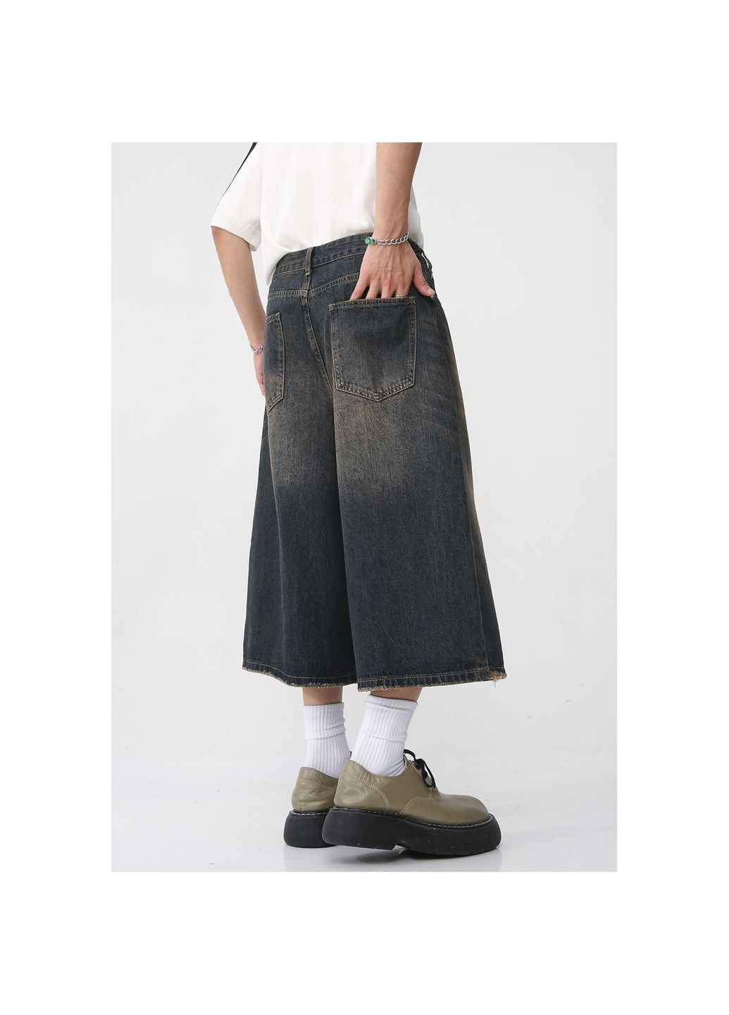 Широкие джинсовые шорты Baggy No Brand (337170613)