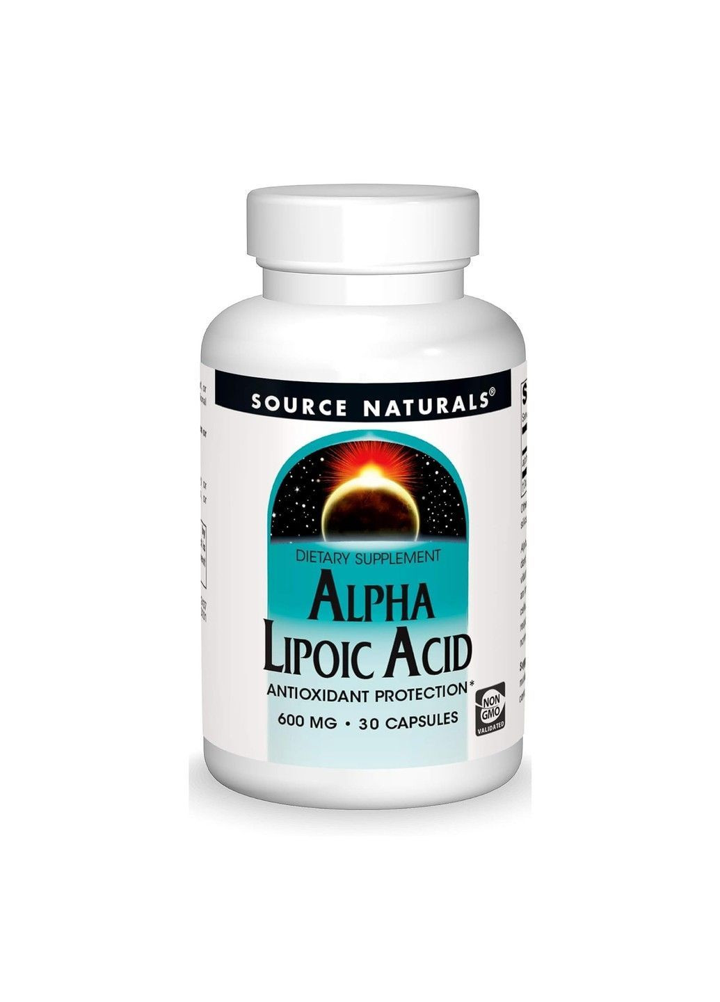 , Альфа-липоевая кислота, 600 мг, 30 капсул Source Naturals (361972000)