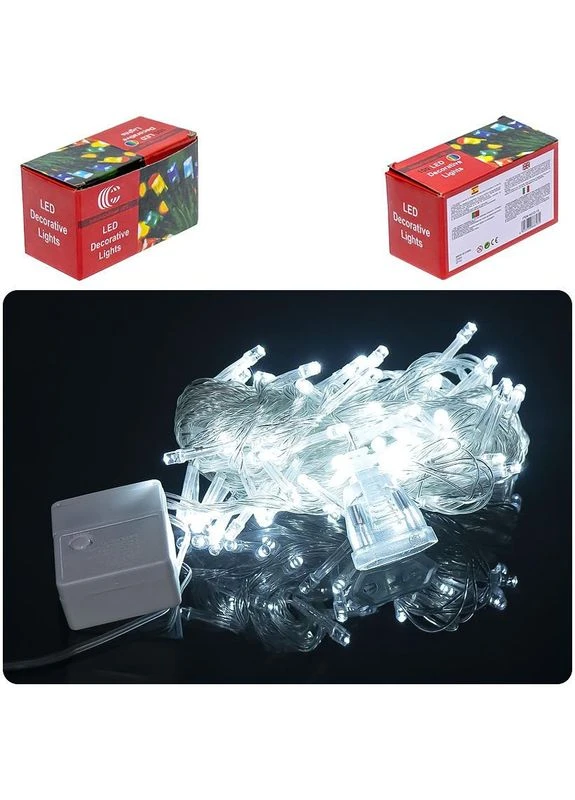 Гірлянда електрична LED D-11 холодний білий 100(80L) 9 метрів Color-it (306558881)