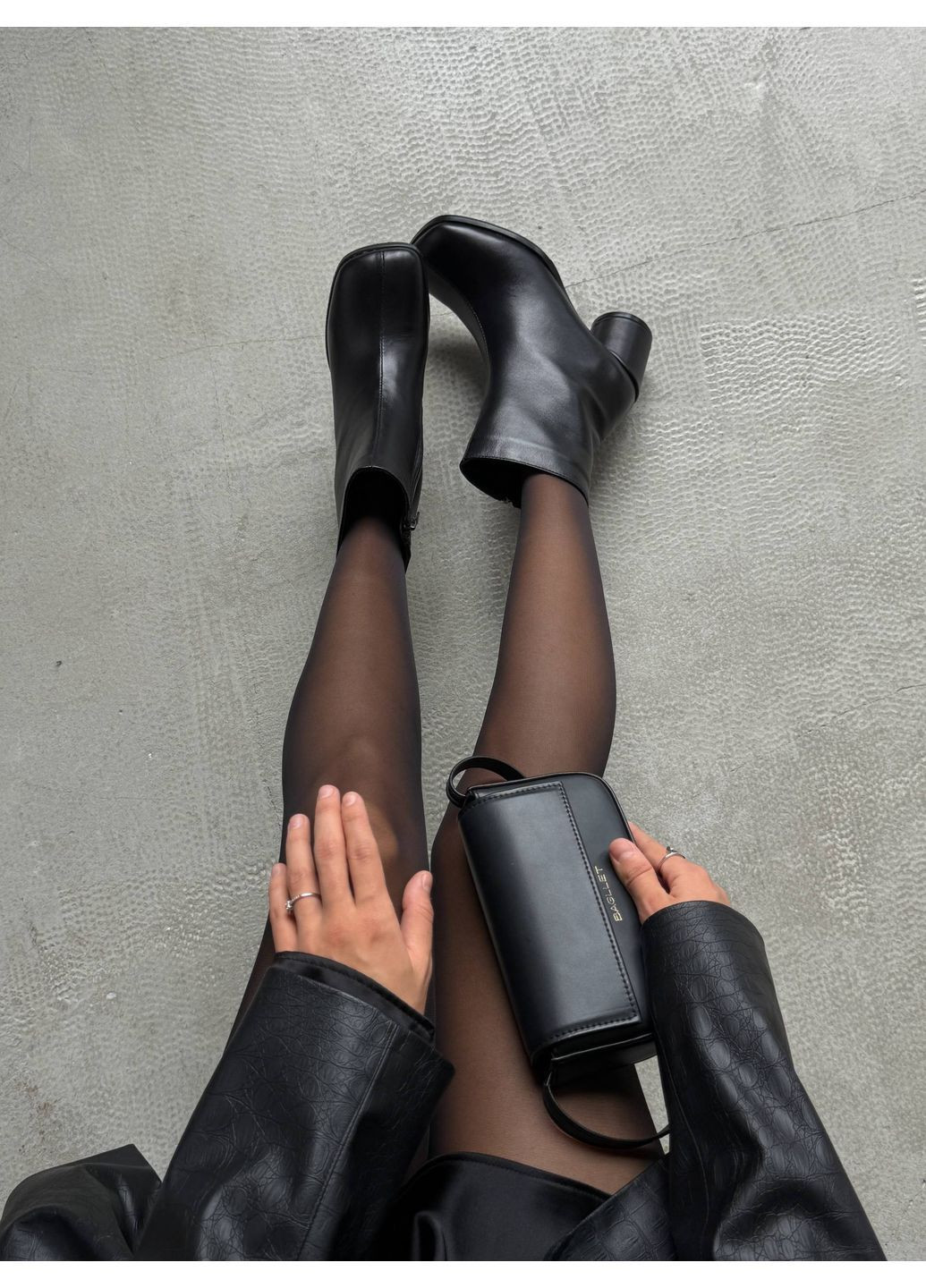 Черные демисезонная демисезонные анатомические ботильоны Helen