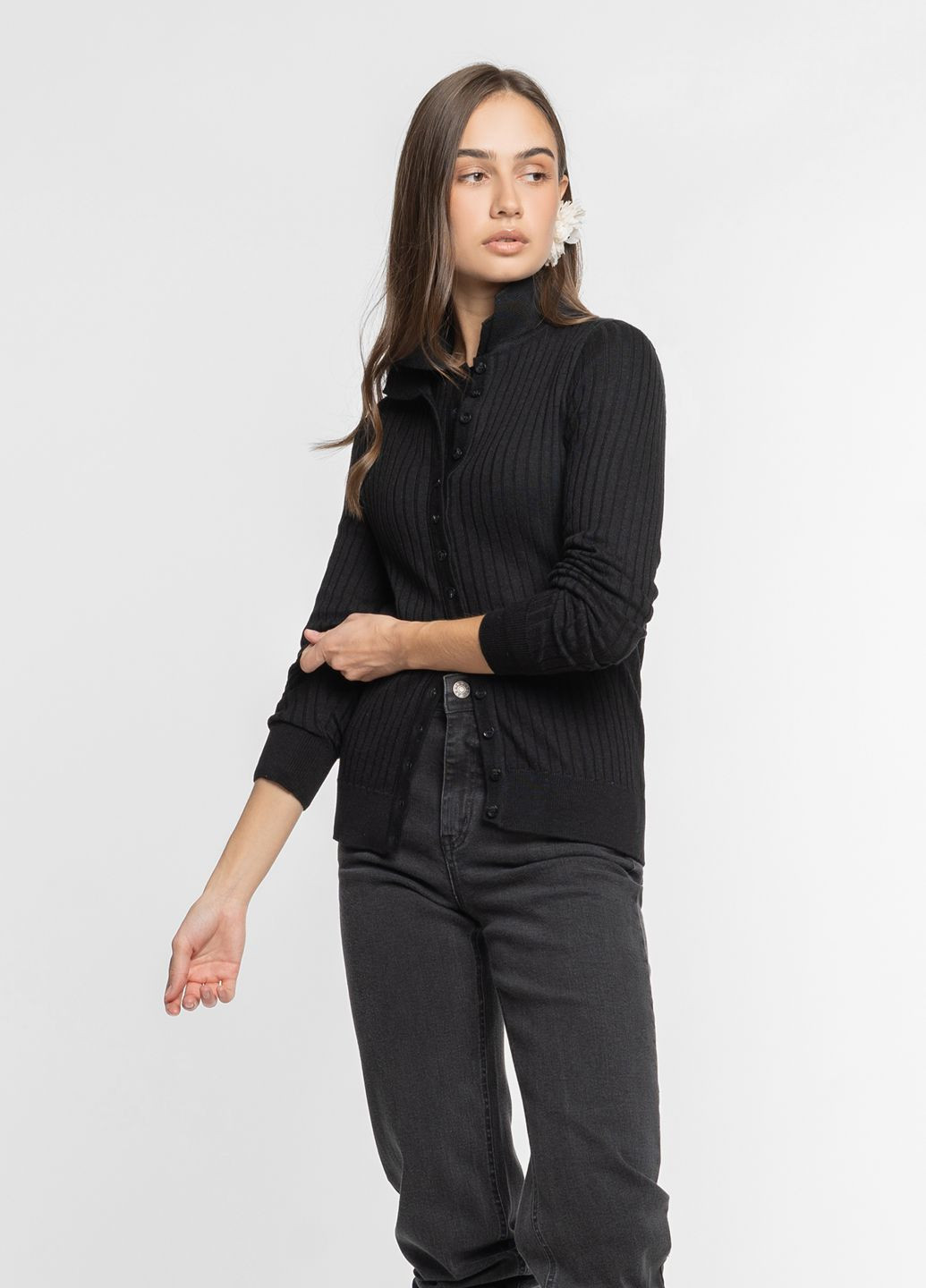 Кардиган жіночий чорний Arber Knitted jacket WD1 25 WTR (368338429)