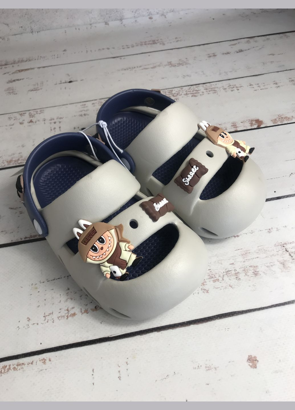 Кроксы сабо детские для мальчика BABYSHOP Серый (124) No Brand (340113376)