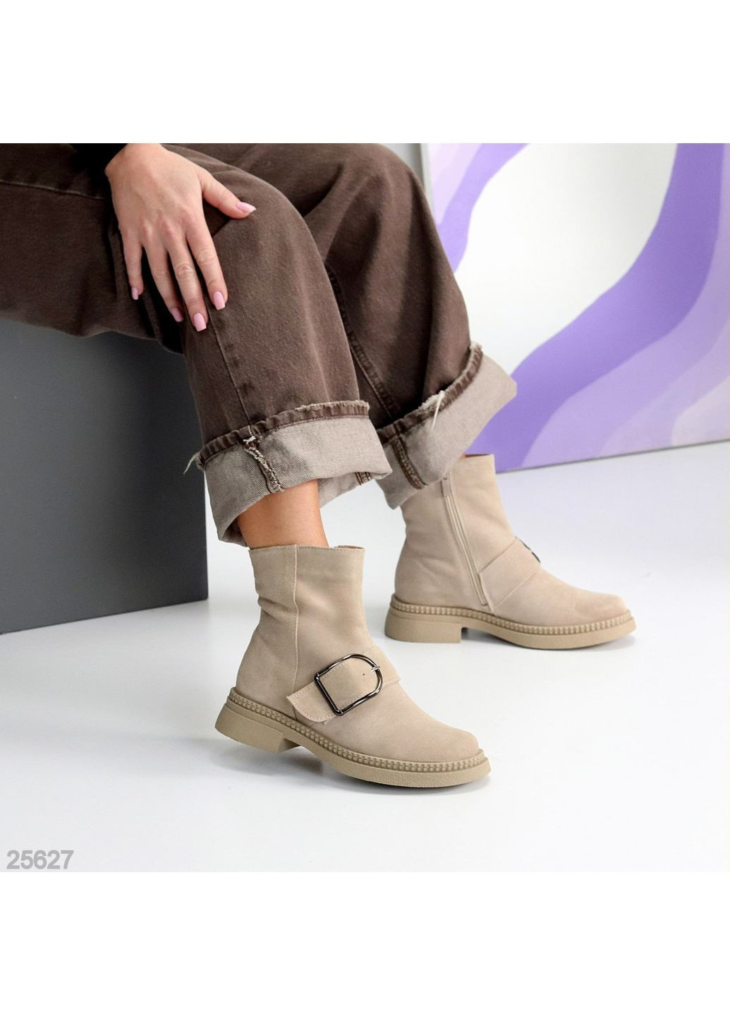 Зимние зимние замшевые ботинки Helen из натуральной замши