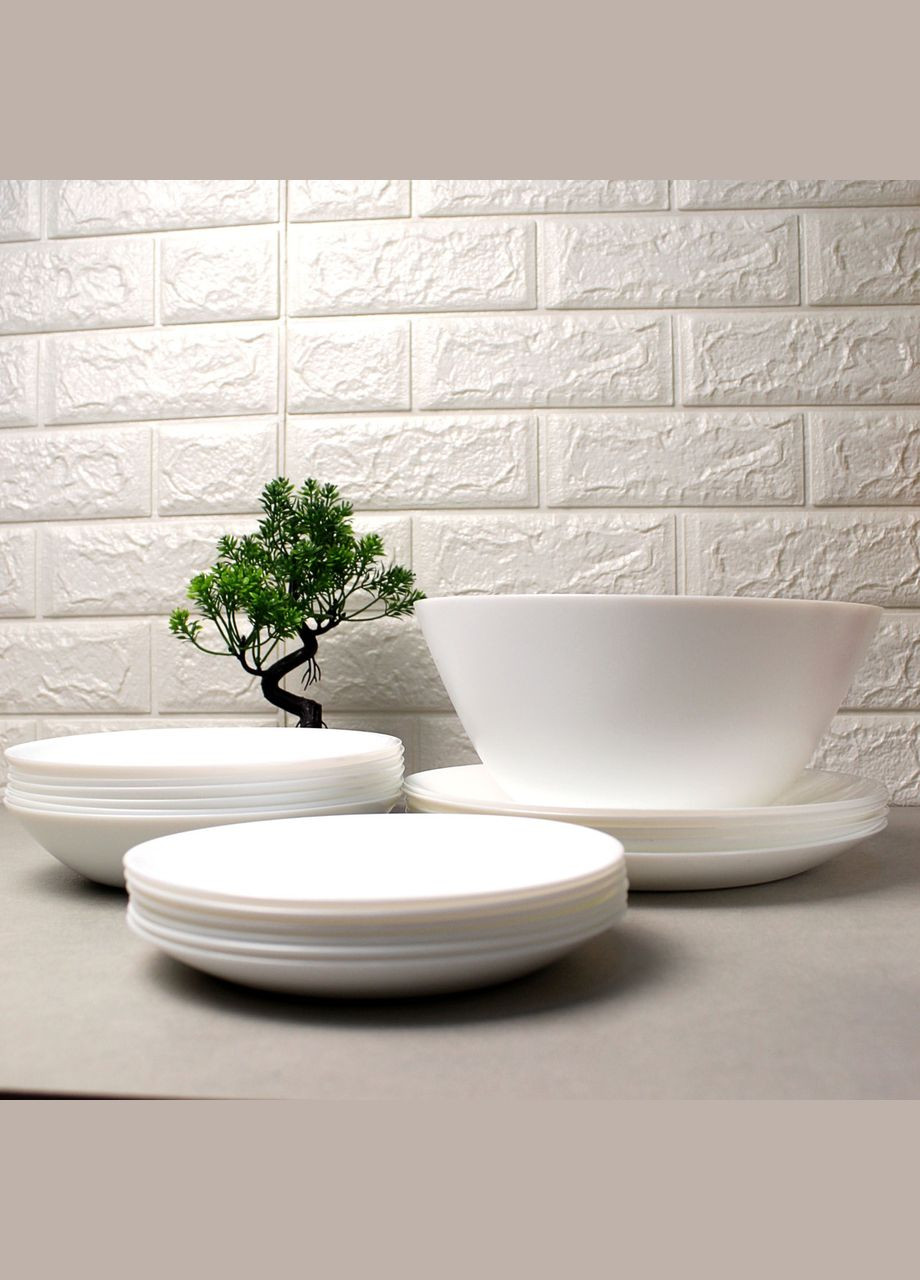 Столовый сервиз из тарелок и салатника Zelie 19 предметов (L4123) Arcopal (303138104)