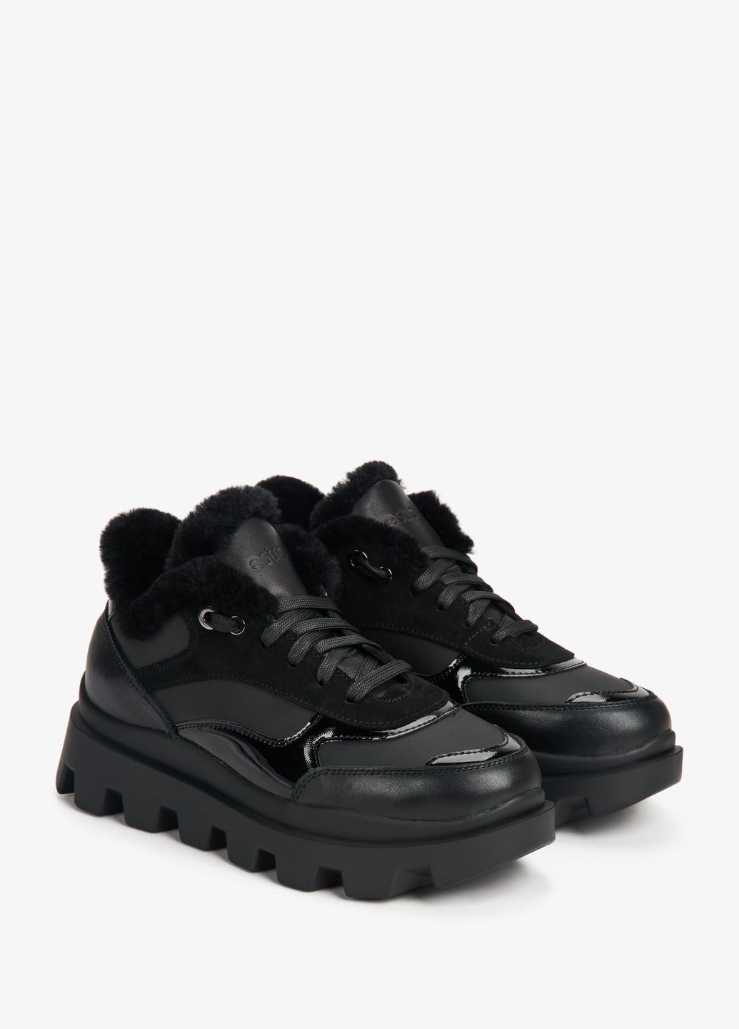 Кроссовки, цвет черный Estro чёрные зима (324030745)