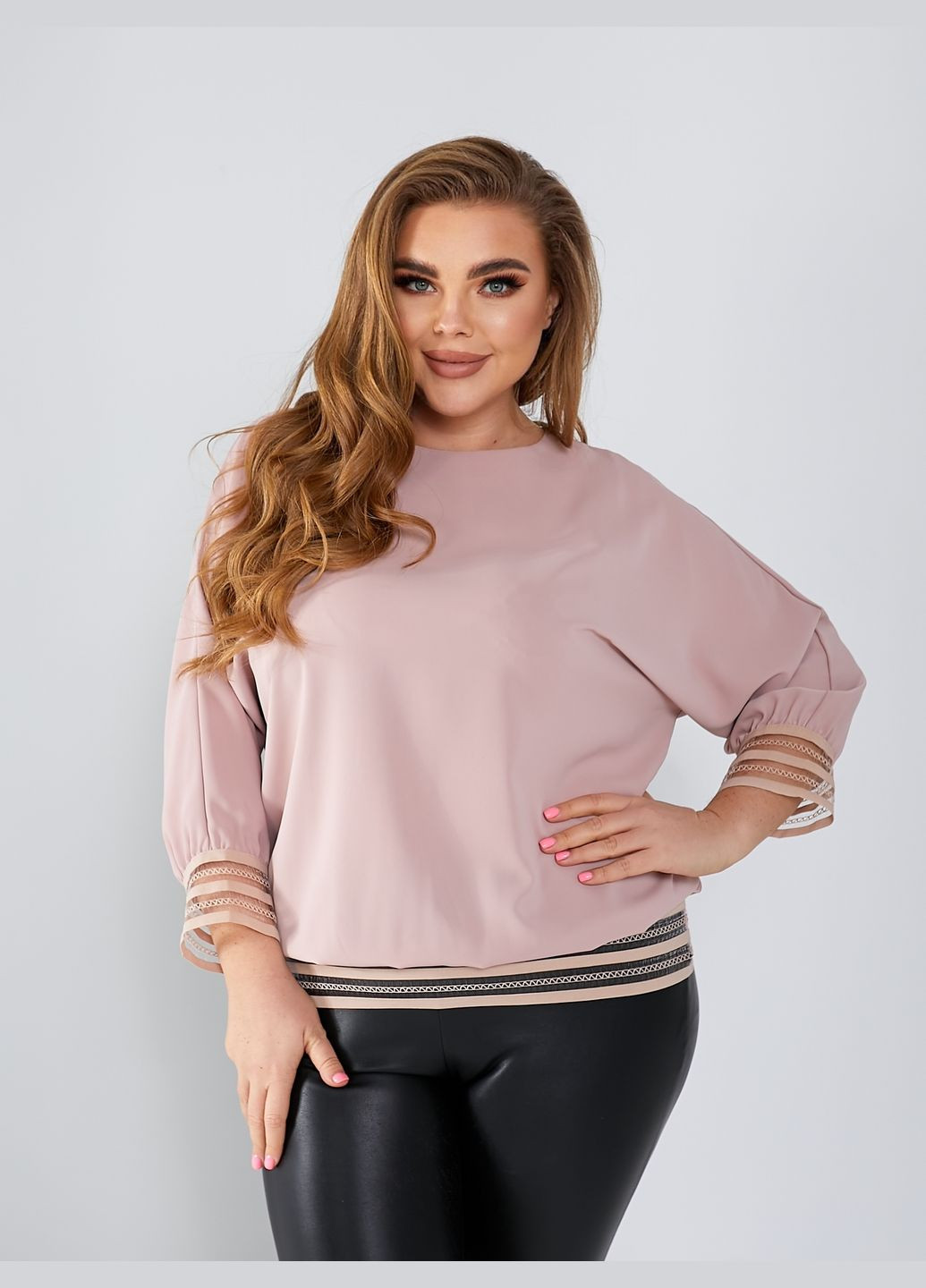 Рожево-лілова шовкова блузка No Brand