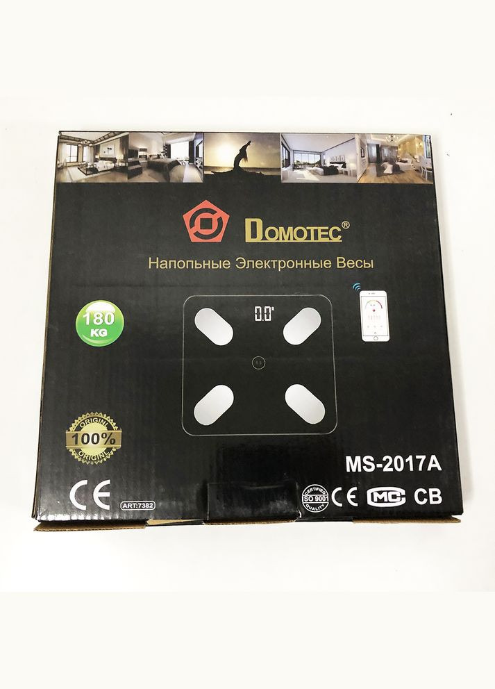 Смарт ваги для підлоги, електронні MS-2017A з додатком на телефон, до 180 кг Domotec (364664325)