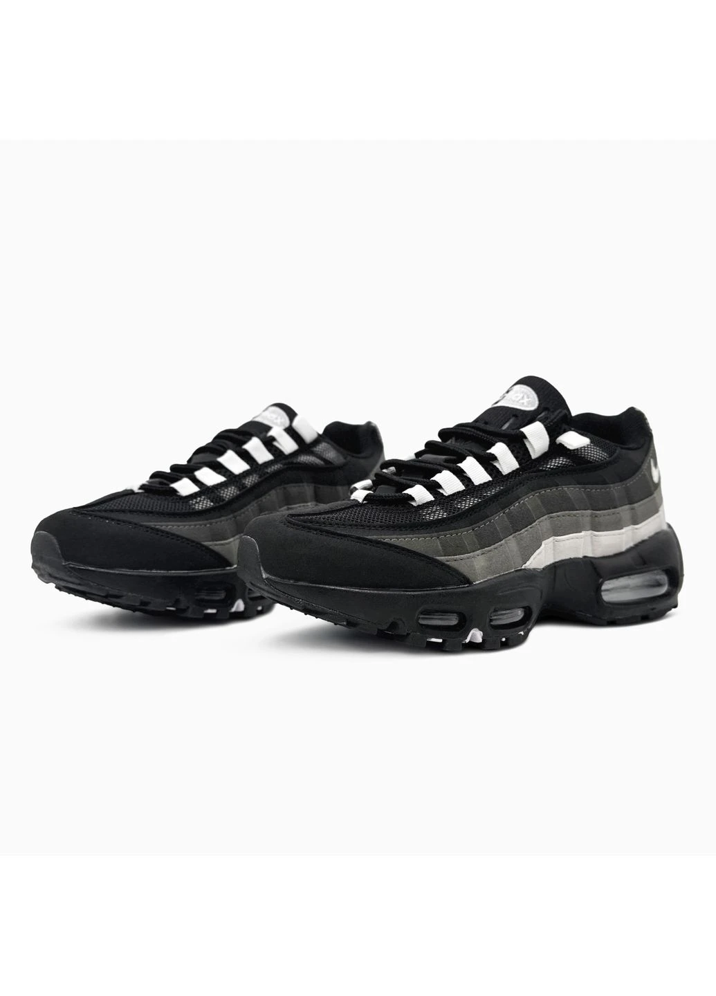 Сірі літні кросівки nike air max 95 grey gradient найк аір макс 95 сірі No Brand