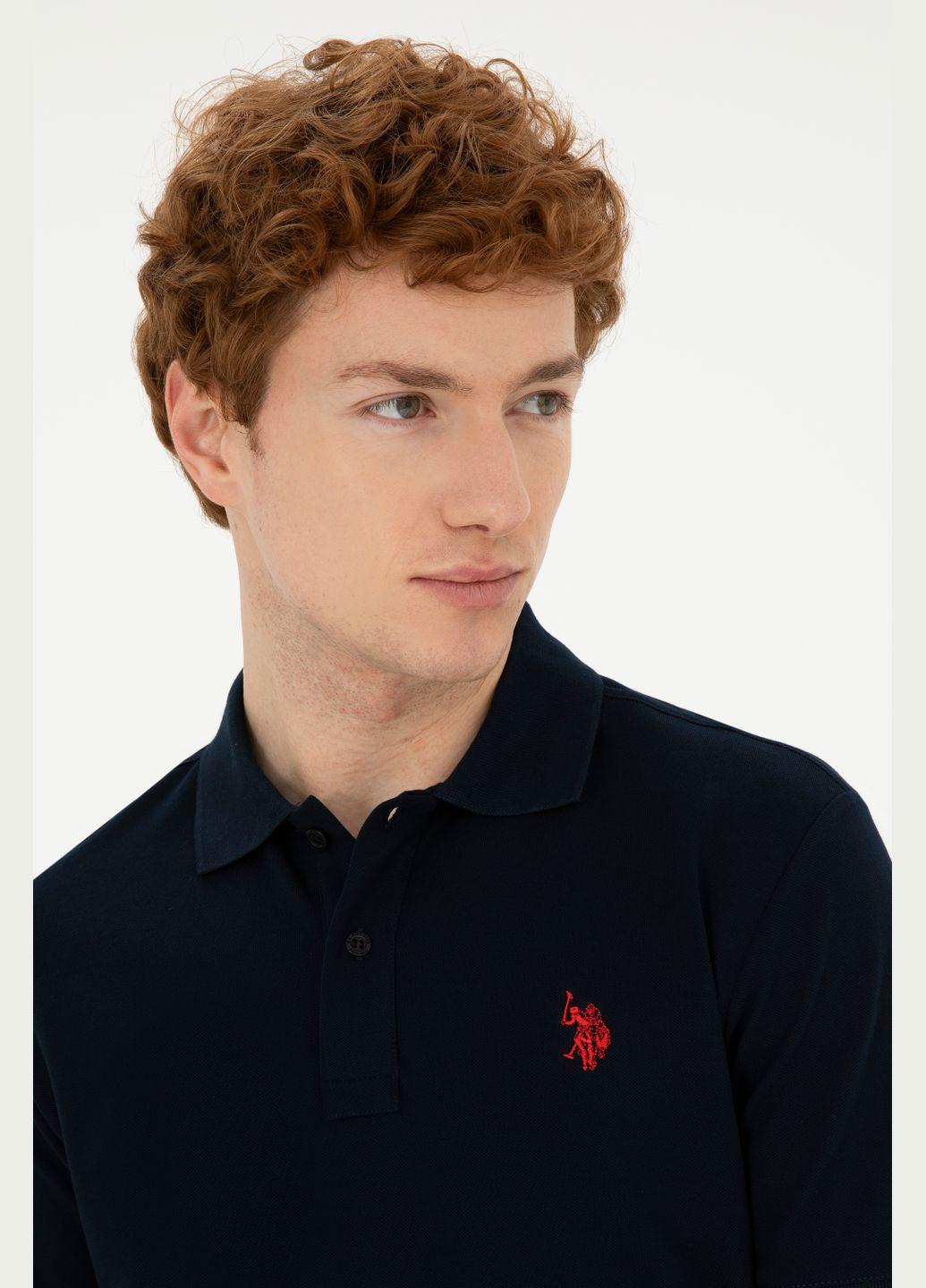 Темно-синяя футболка поло u.s. polo assn. мужское U.S. Polo Assn.