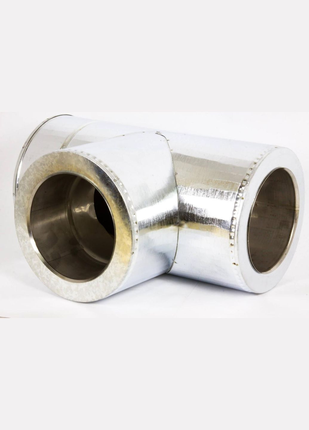 Тройник для дымохода утепленный ф180/250 нерж/оцинк 87гр (сендвич) Комінвент (317295616)