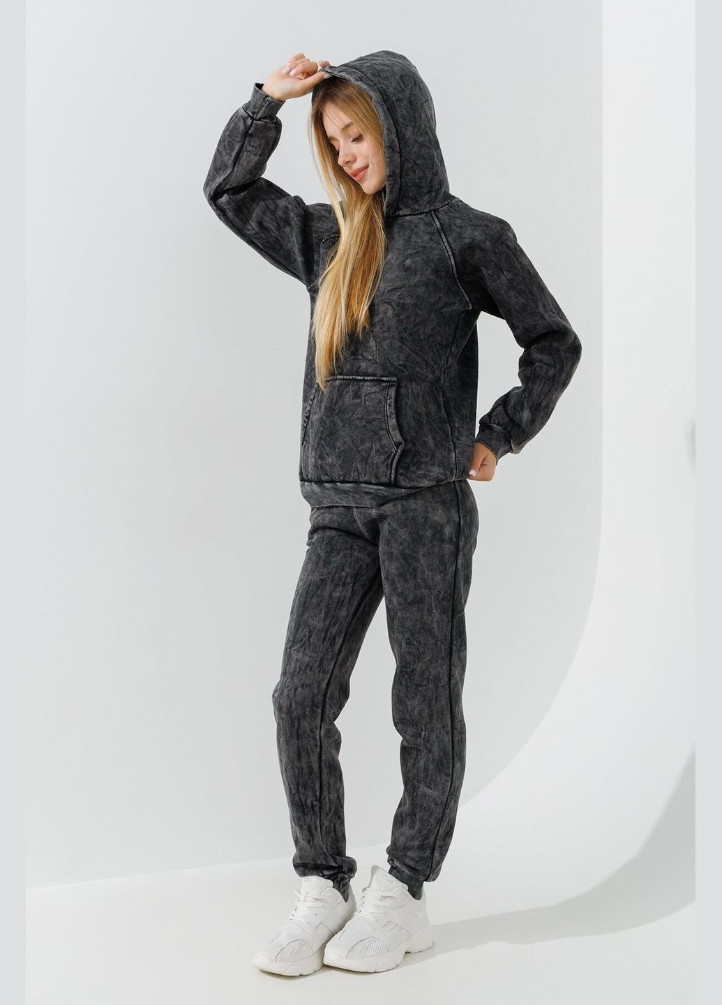 Костюм худи+штаны детский 241138 146 см Серый shop (2000990828163) Benini (361498632)