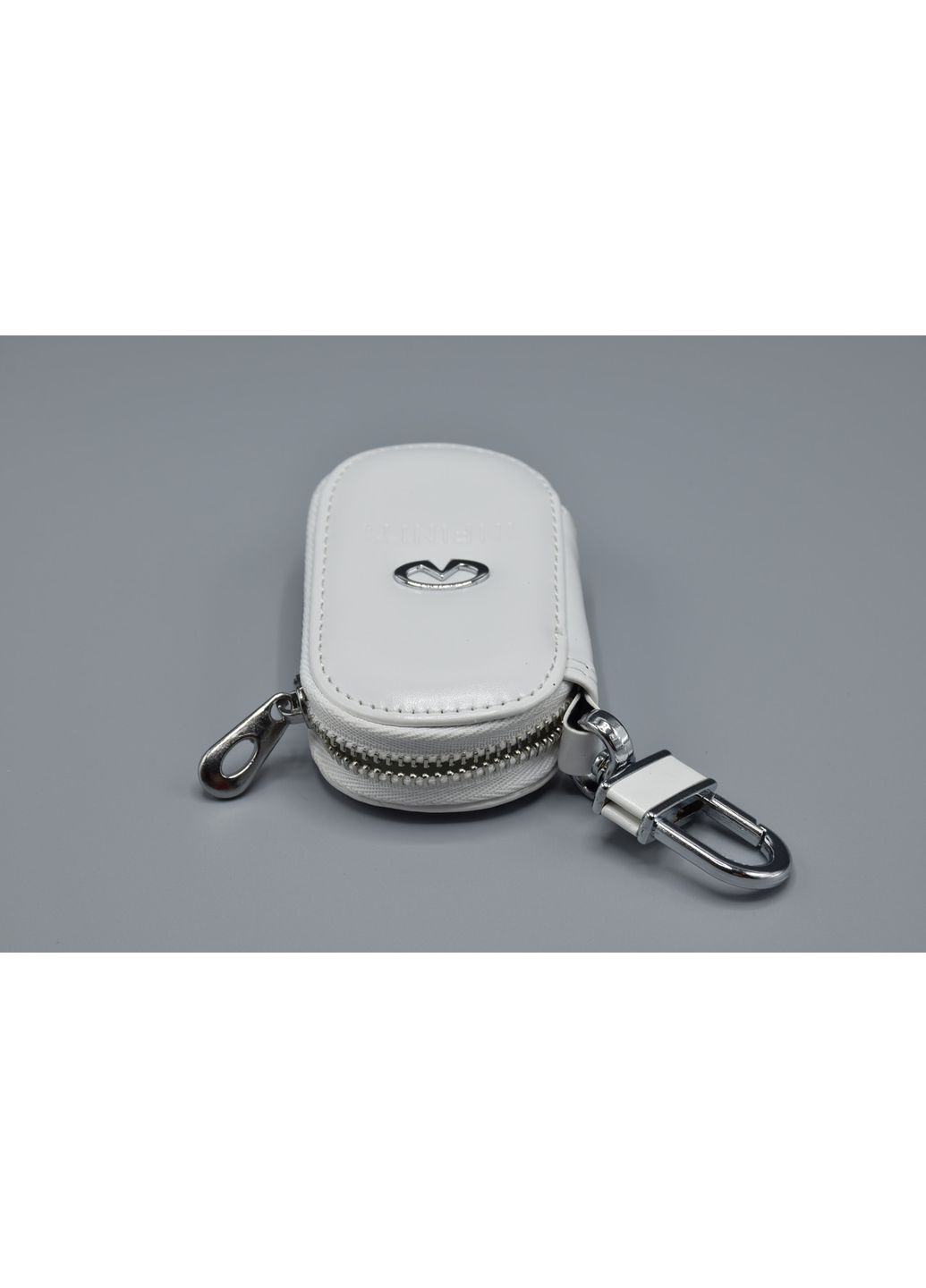 Ключниця, шкіряна автоключниця з логотипом ІНФІНТИ (біла 25016) Infinity (360949273)