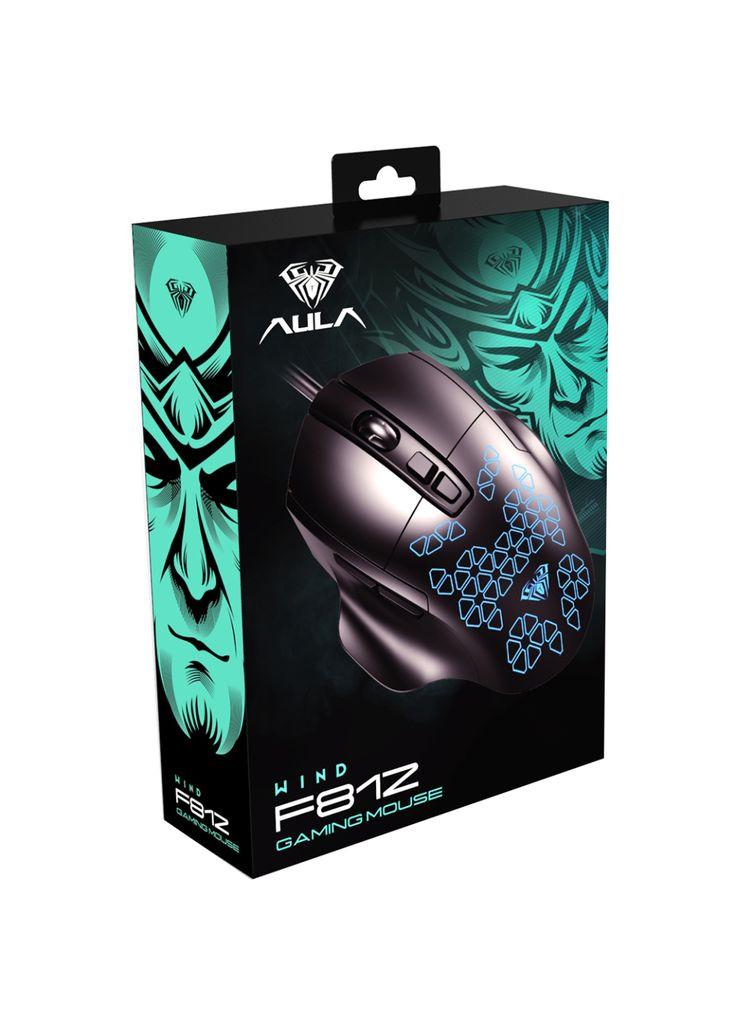 Мышка F812 USB Black (6948391213132) Aula (296480757)