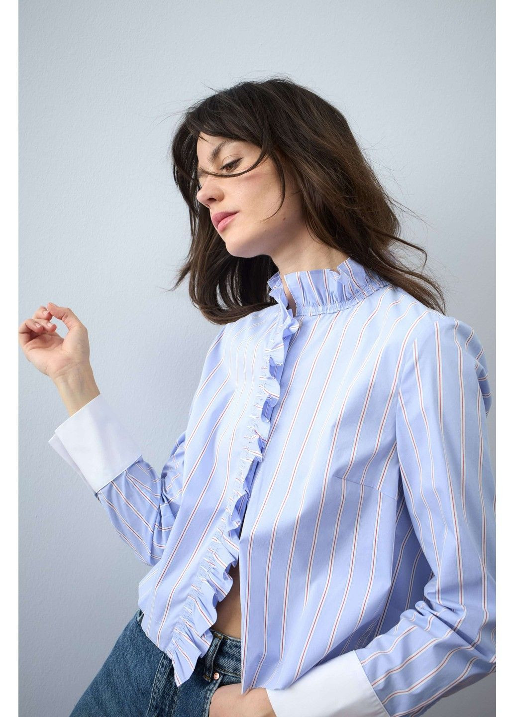 Голубая женская блуза голубой Oui