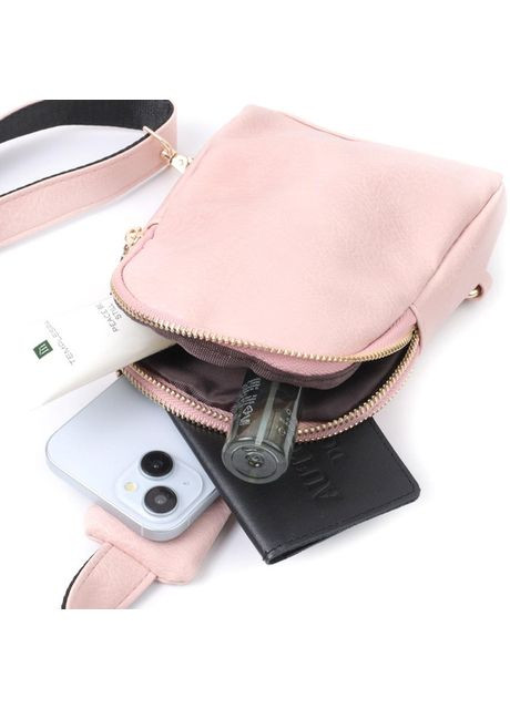 Сумка жіноча планшет для документів рюкзак слінг в дорогу сумочка для телефону Рожевий 34749 Vintage (332612613)