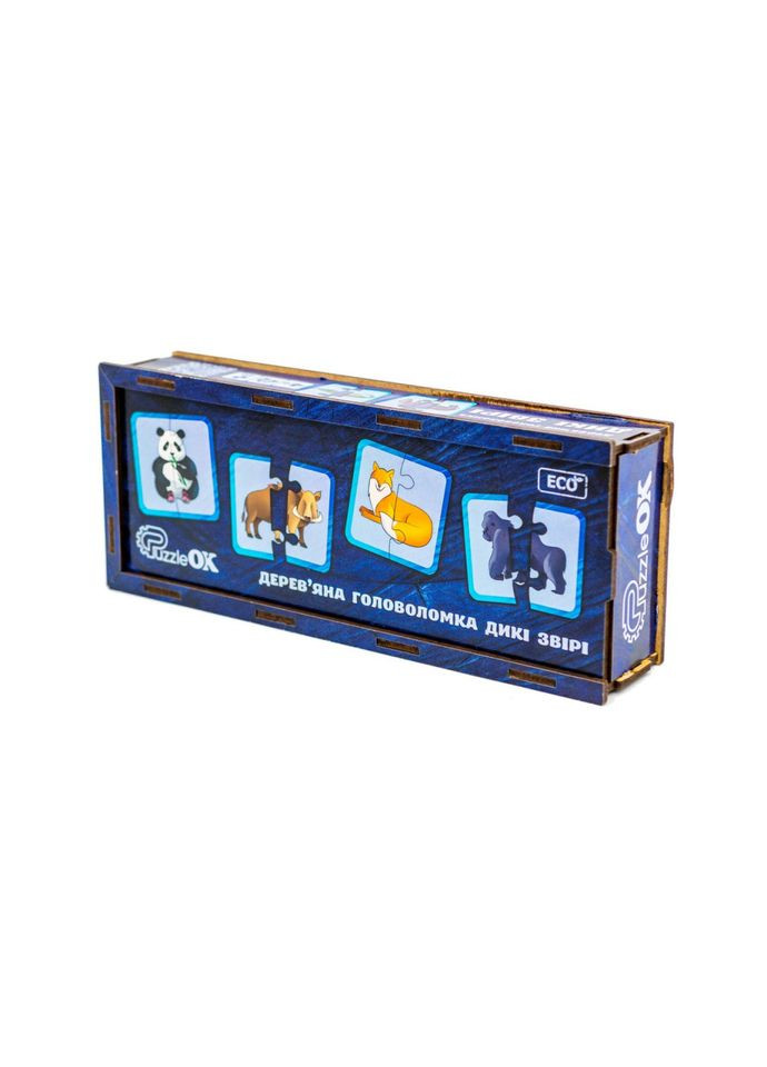 Деревянная головоломка "Дикие животные" Puz-44657, 40 элементов PuzzleOK (317206404)